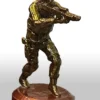 riffat-shaheen-3d-printed-soldier-firing 3D Printed Figurine | Soldier in Action Sculpture