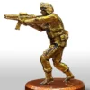 riffat-shaheen-3d-printed-soldier-firing-sideview 3D Printed Figurine | Soldier in Action Sculpture