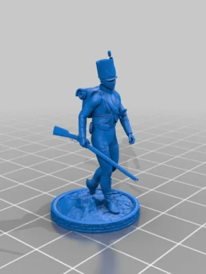 riffat-shaheen-3d-french-soldier-ww-1 3D Printed Figurine | Historic Soldier with Rifle Sculpture