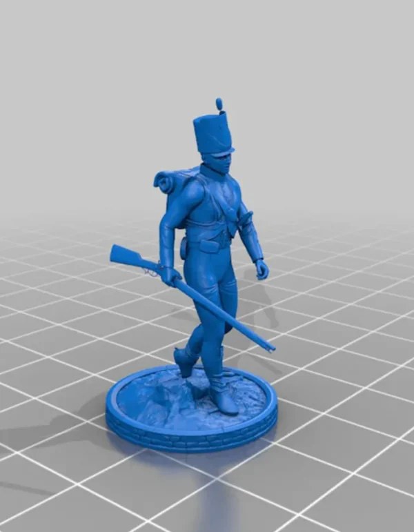 riffat-shaheen-3d-french-soldier-ww-1 3D Printed Figurine | Historic Soldier with Rifle Sculpture