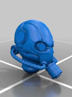 riffat-shaheen-3d-gas-mask-head 3D Printed Figurine | Gas Mask Head Sculpture