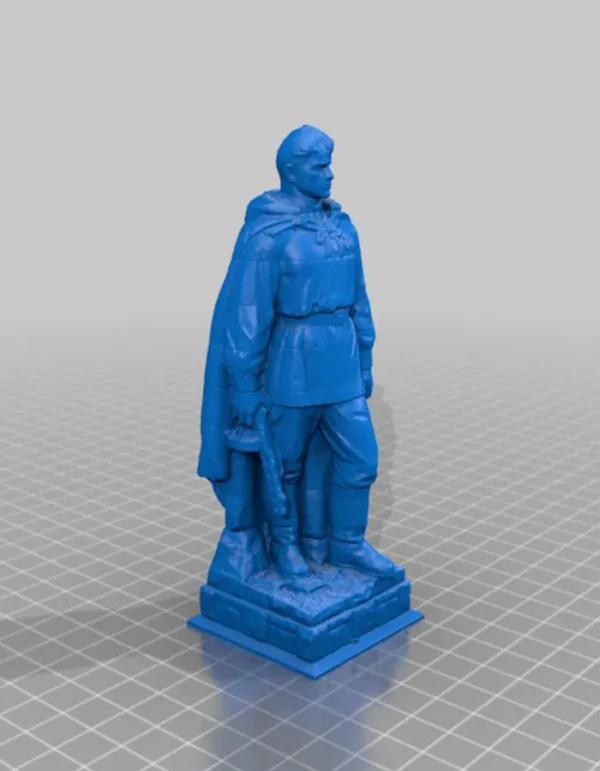 riffat-shaheen-3d-soldier-standing-loose 3D Printed Figurine | Soldier Standing with Cape Sculpture